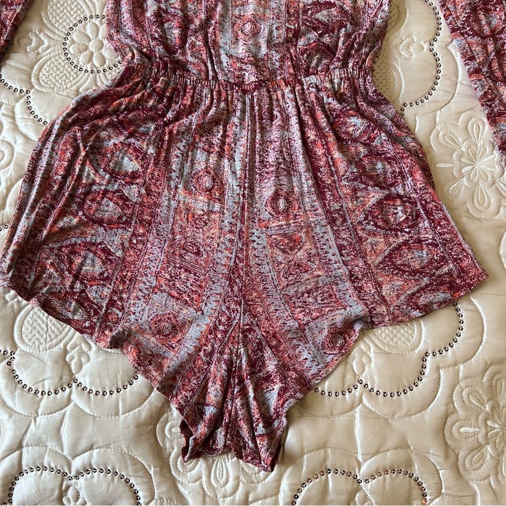 Billabong See the Sun Long Sleeve Bohemian Romper Size Small - Picture 10 of 10